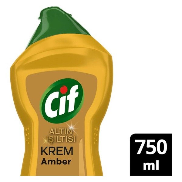 Cif Krem Yüzey Temizleyici Altın Işıltısı Amber 750 ml
